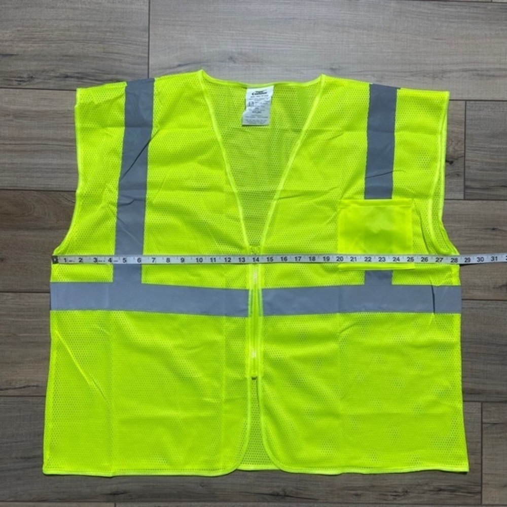 Condor ANSI Type R Class 2 High Visibility Zipper Vest Size 2XL Yellow - Picture 2 of 9